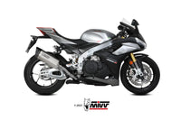mivv exhaust sr 1 slip on aprilia rsv4 tuono v4 1100 2021 2024