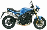 mivv exhaust x cone slip on high mount triumph speed triple 2005 2006
