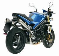 mivv exhaust x cone slip on high mount triumph speed triple 2005 2006