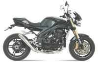 mivv exhaust x cone slip on high mount triumph speed triple 2005 2006