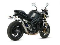 mivv exhaust x cone slip on high mount triumph speed triple 2005 2006