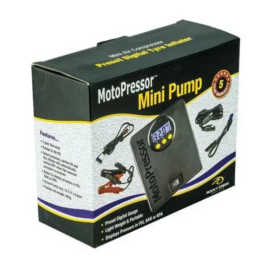 rocky creek designs motopressor mini pump motorcycle tire pump kit