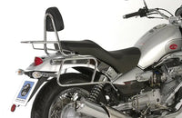 hepco becker sissy bar moto guzzi nevada classic v 750 ie from 04 09 aquila nera with rear rack