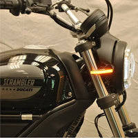 new rage cycles led front turn signals ducati scrambler cafe racer sixty2 desert sled 2015