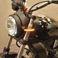 new rage cycles led front turn signals ducati scrambler cafe racer sixty2 desert sled 2015