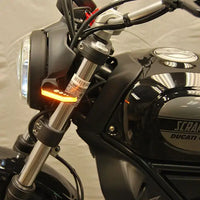 new rage cycles led front turn signals ducati scrambler cafe racer sixty2 desert sled 2015