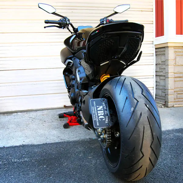 new rage cycles side mount license plate bracket ducati diavel v4 2023