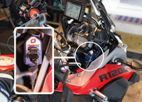 optimate 12v din socket dual usb motorcycle charger for bmw triumph ducati multistrada angled