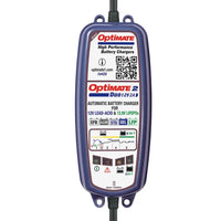optimate 2 duo motorcycle battery charger gel and lithium batteries