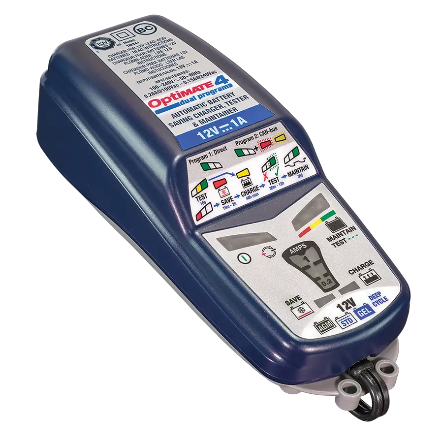 OptiMate 4 Dual Program Motorcycle Battery Chargers – Moto Machines