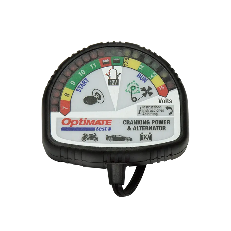 optimate cranking and alternator motorcycle battery tester