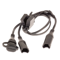 optimate motorcycle battery charger cord fused sae y splitter