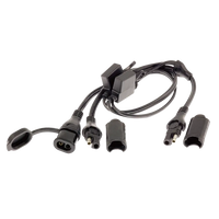 optimate motorcycle battery charger cord fused sae y splitter