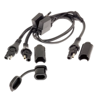 optimate motorcycle battery charger cord fused sae y splitter
