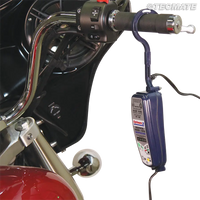 optimate motorcycle battery charger hook mount