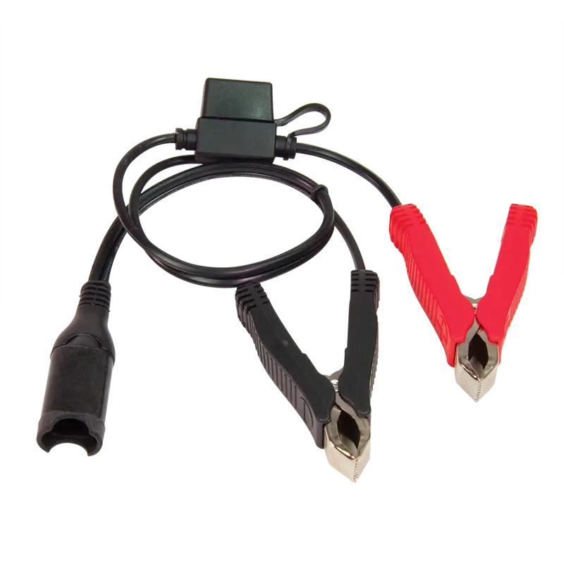 optimate sae alligator clip set with 15 amp fuse