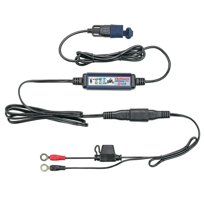 optimate sae to usb charger cable with battery harness