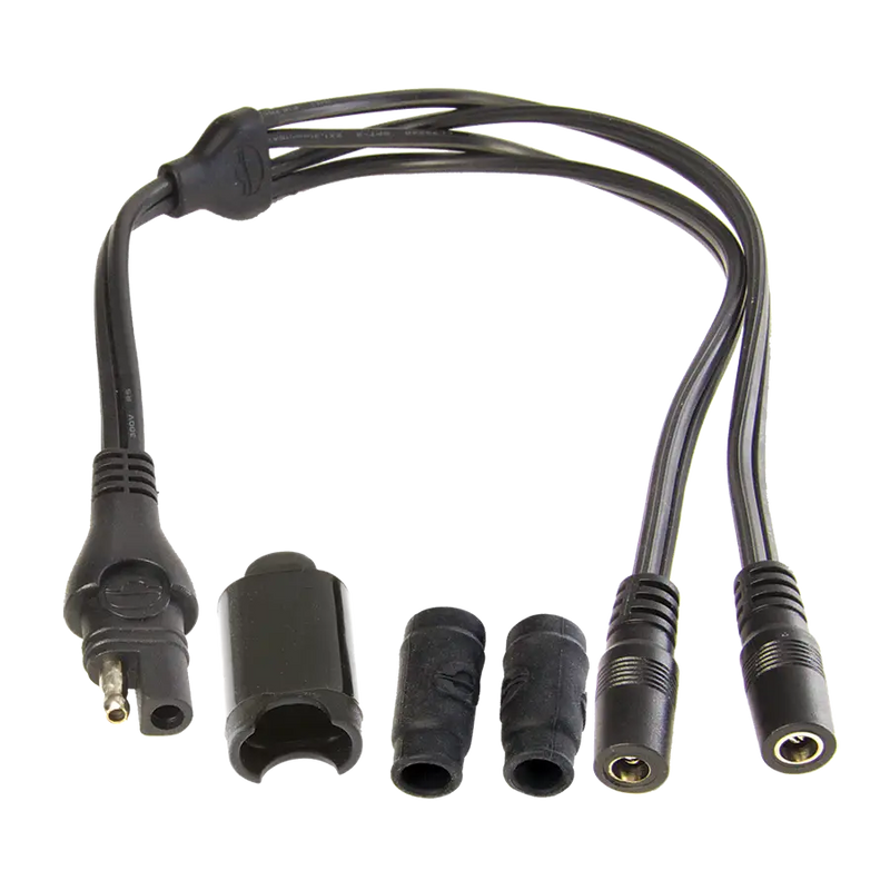 optimate y splitter sae to dc 2 5mm heated gear