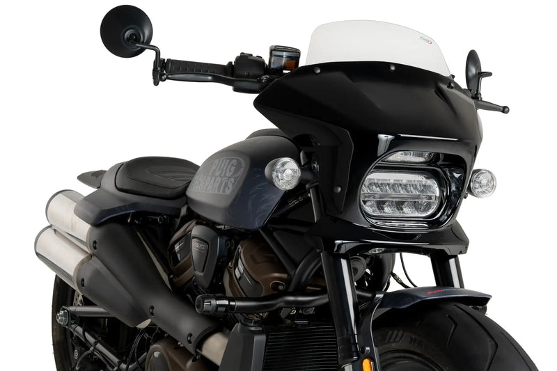 puig fury touring semifairing gloss black housing harley davidson sportster s rh1250s 2021