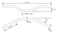 puig handlebar 22mm cylindrical 76mm rise