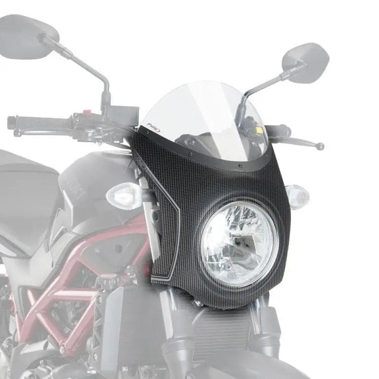 puig nose fairing carbon look housing with screen suzuki sv650n 2016