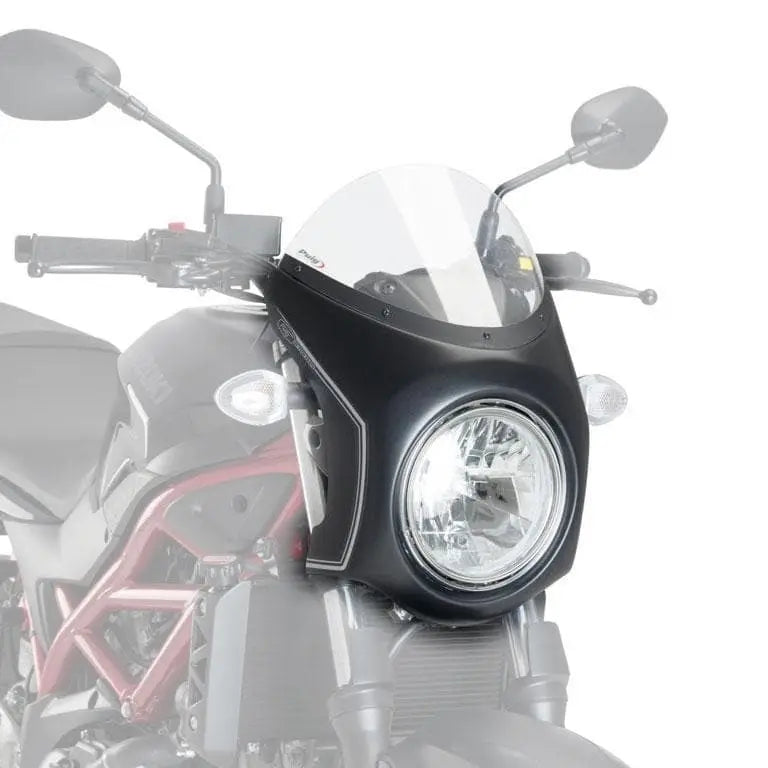 puig nose fairing matte black housing with screen suzuki sv650n 2016
