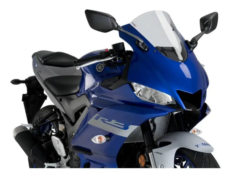 puig r racer windscreen yamaha r3 2019 2023
