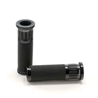 puig racing handlebar grips 123mm length black with anodized aluminum trim