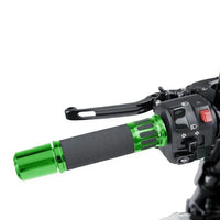 puig racing handlebar grips 123mm length black with anodized aluminum trim