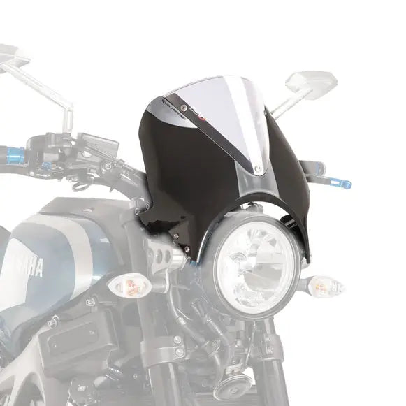 puig retrovision nose fairing black housing with screen yamaha xsr 900 700 2016 2021