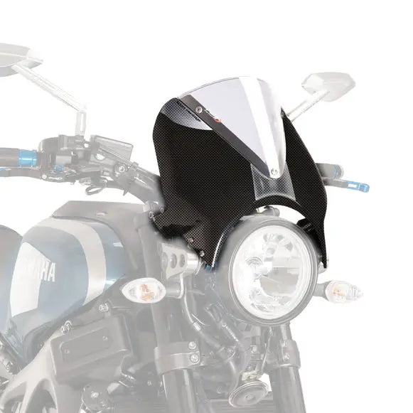 puig retrovision nose fairing carbon look with screen yamaha xsr 700 2016 2018