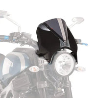 puig retrovision nose fairing carbon look with screen yamaha xsr 700 2016 2018