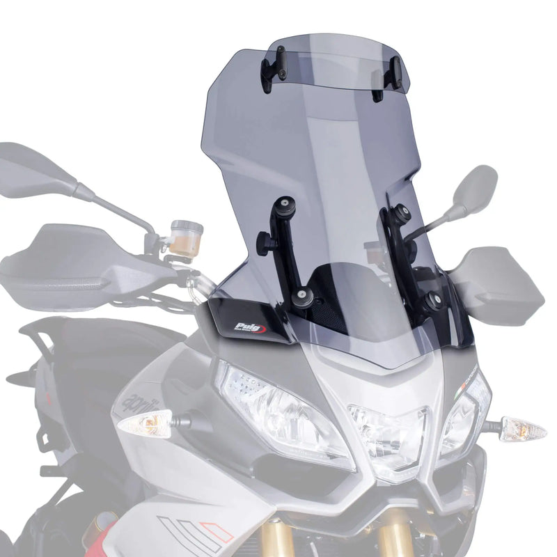 puig touring screen with visor aprilia caponord 1200 2013 2017 smoke