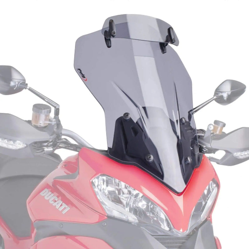 puig touring screen with visor ducati multistrada 1200 s 2013 2014 smoke