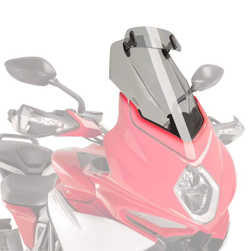 puig touring screen with visor mv agusta turismo veloce 800 lusso 2014 smoke