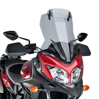 puig touring screen with visor suzuki v strom dl650 xt 2012 2016 smoke