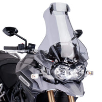 puig touring screen with visor triumph explorer 1200 xr xrx xrt xc xcx xra low 2012 2015 smoke