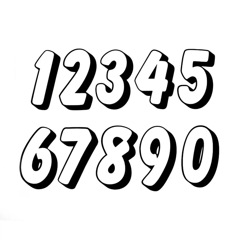 pyramid decals racing numbers set 0 9