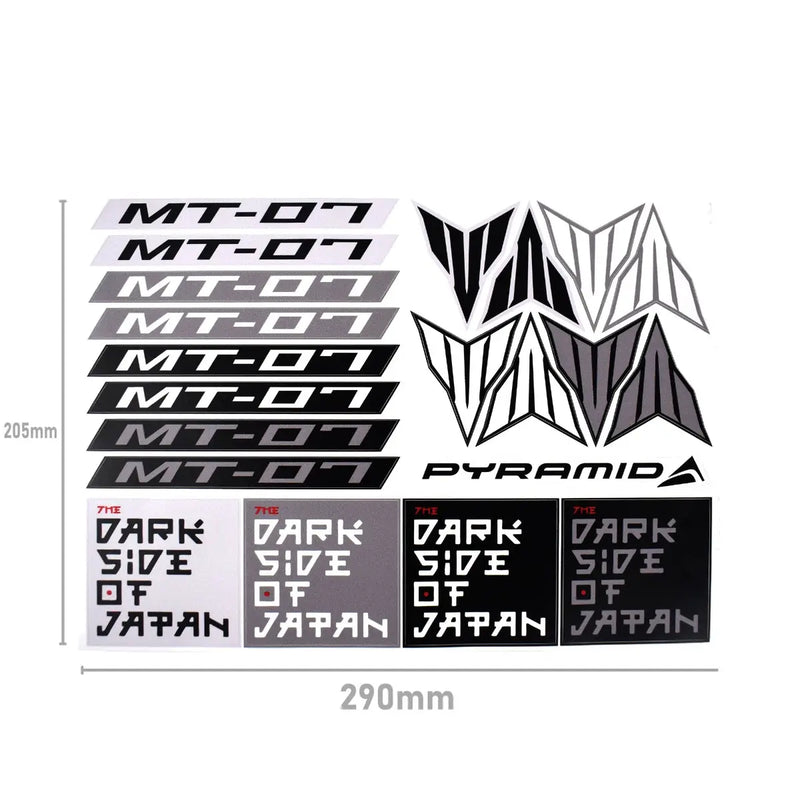 pyramid decals set of 21 yamaha mt 09