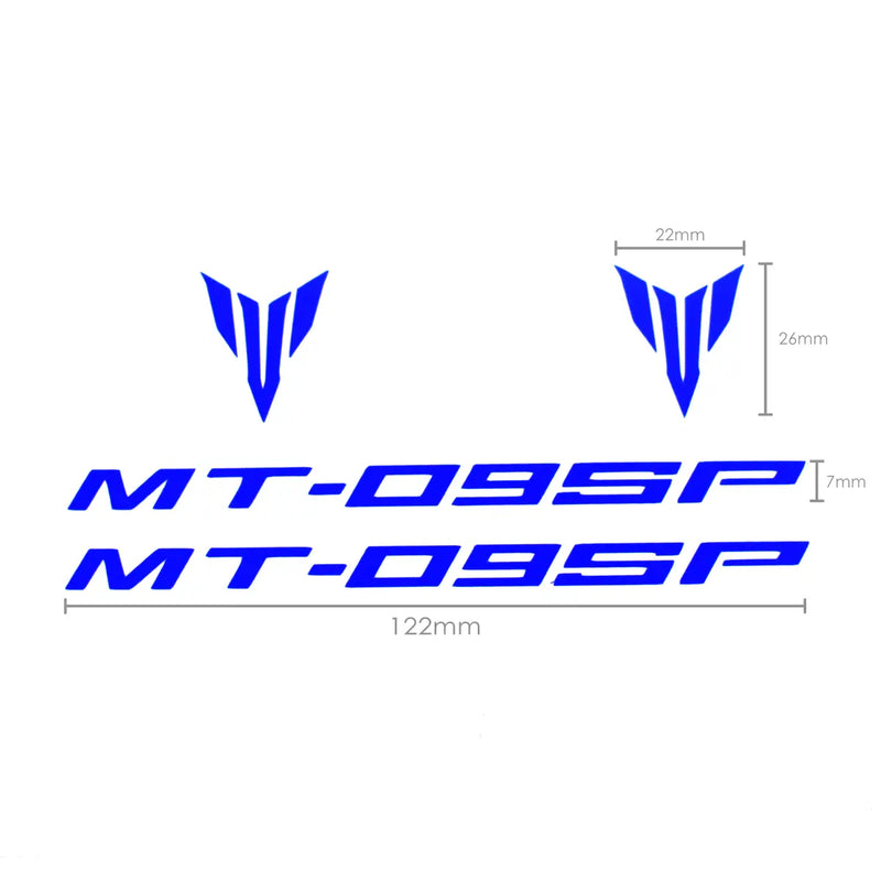 pyramid decals set of 2 yamaha mt 09 blue