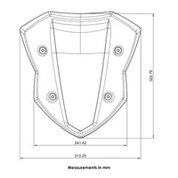 pyramid fly screen yamaha tracer 9 gt 2021 matte black 1