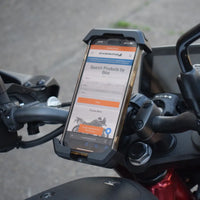 pyramid handlebar mounted phone holder with vibration dampener