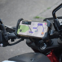 pyramid handlebar mounted phone holder with vibration dampener