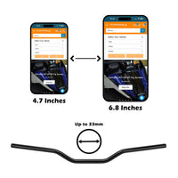 pyramid handlebar mounted phone holder with vibration dampener