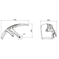pyramid plastics rear hugger bmw r1250 r 2019 white style sport 1