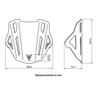 pyramid metal fly screen yamaha mt 09 2021 matte black