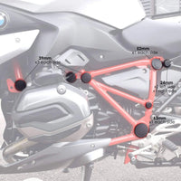 pyramid plastics frame end caps for bmw r1200r rs 15