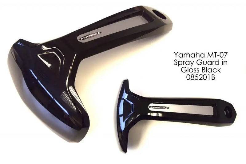 pyramid plastics rear spray guard gloss black for yamaha mt07 fz07 xsr700