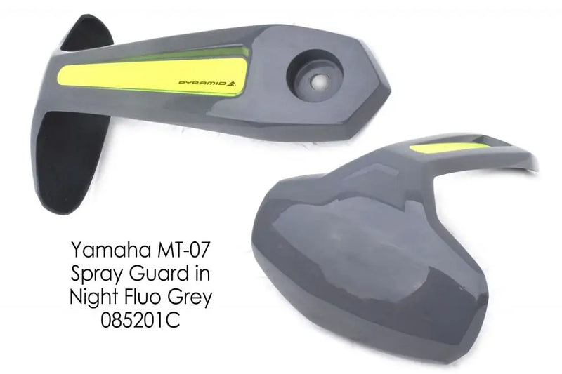pyramid plastics rear spray guard gloss grey for yamaha mt 07 fz 07