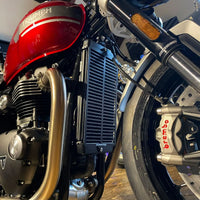 pyramid radiator guard matte black for many triumph models